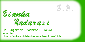 bianka madarasi business card